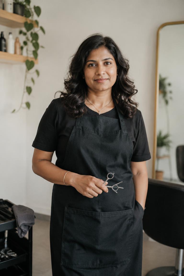 Mehwish, a curl-trained stylist at Zulf Studio